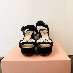 Miu Miu Suede Platform Heels